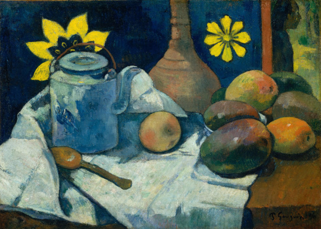 Detail of Still Life with Teapot and Fruit, 1896 by Paul Gauguin