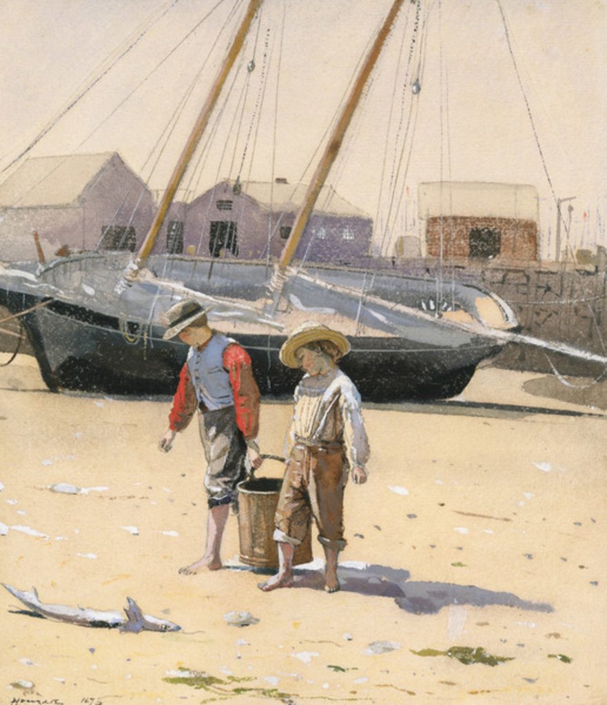 Detail of A Basket of Clams, 1873 by Winslow Homer