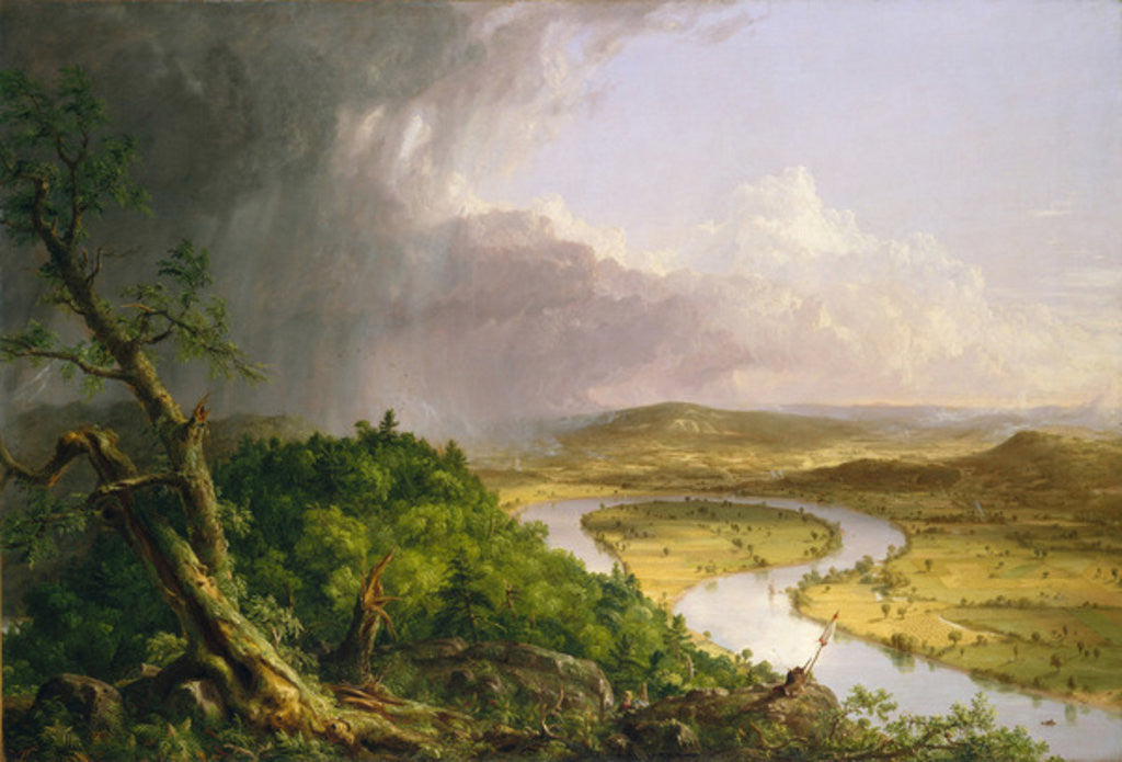 Detail of View from Mount Holyoke, Northampton, Massachusetts, after a Thunderstorm—The Oxbow, 1836 by Thomas Cole