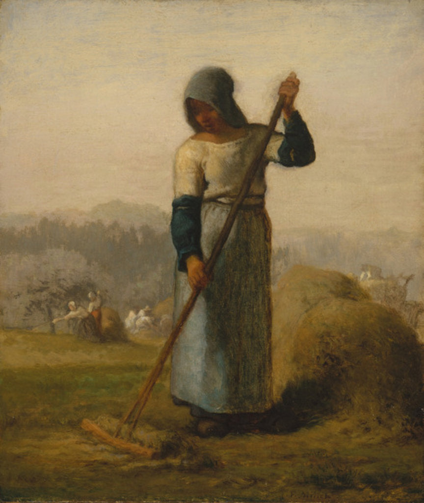 Detail of Woman with a Rake, probably 1856–57 by Jean-Francois Millet