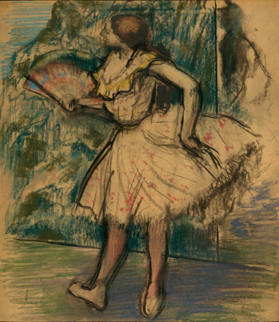 Detail of Dancer with a Fan, c.1890-95 by Edgar Degas