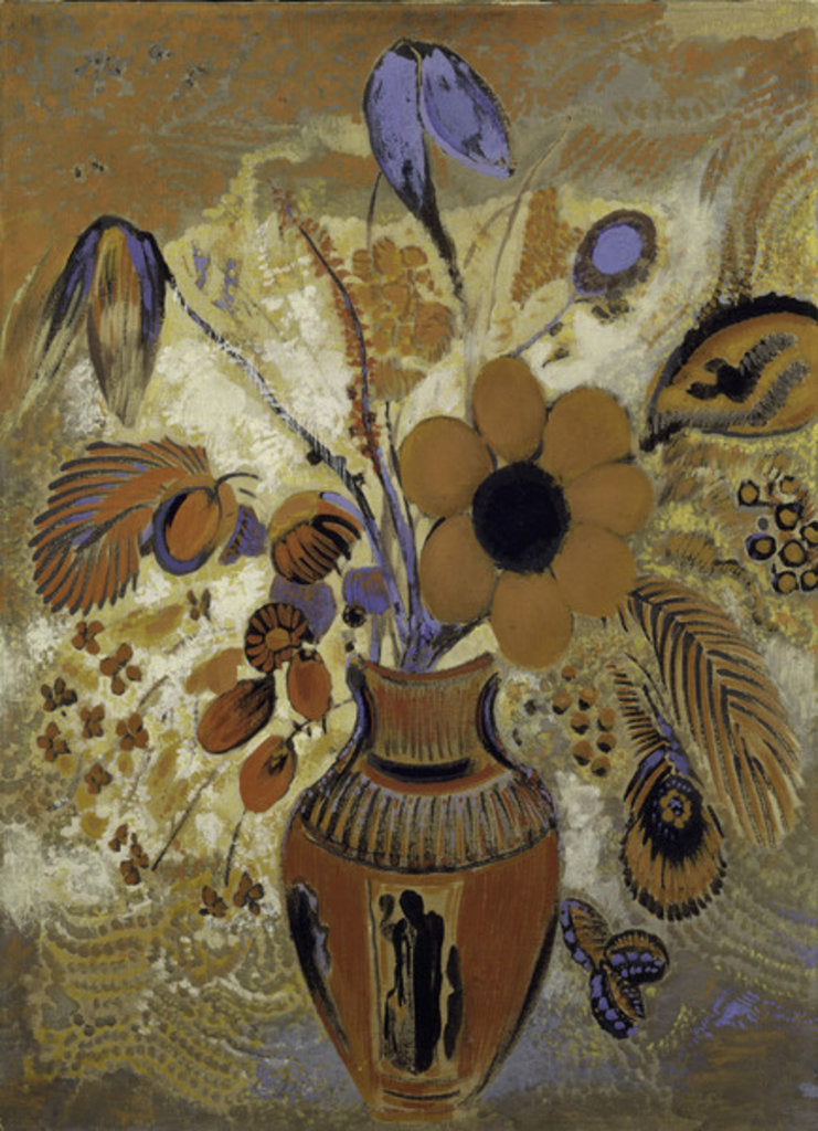Detail of Etruscan Vase with Flowers, 1900-10 by Odilon Redon