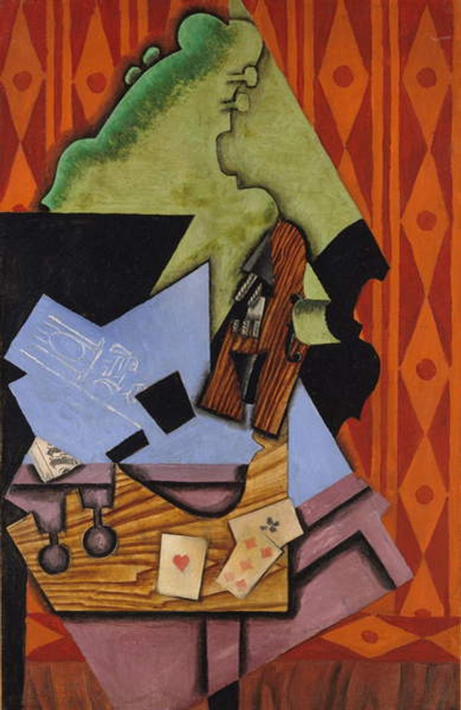 Detail of Violin and Playing Cards on a Table, 1913 by Juan Gris