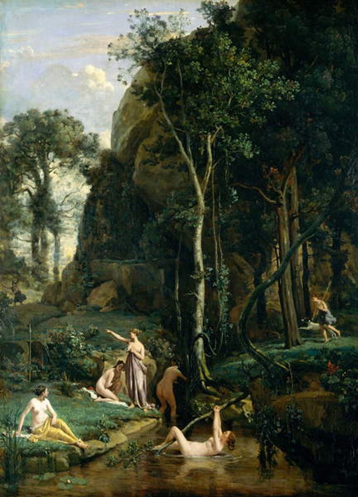 Detail of Diana and Actaeon, 1836 by Jean Baptiste Camille Corot