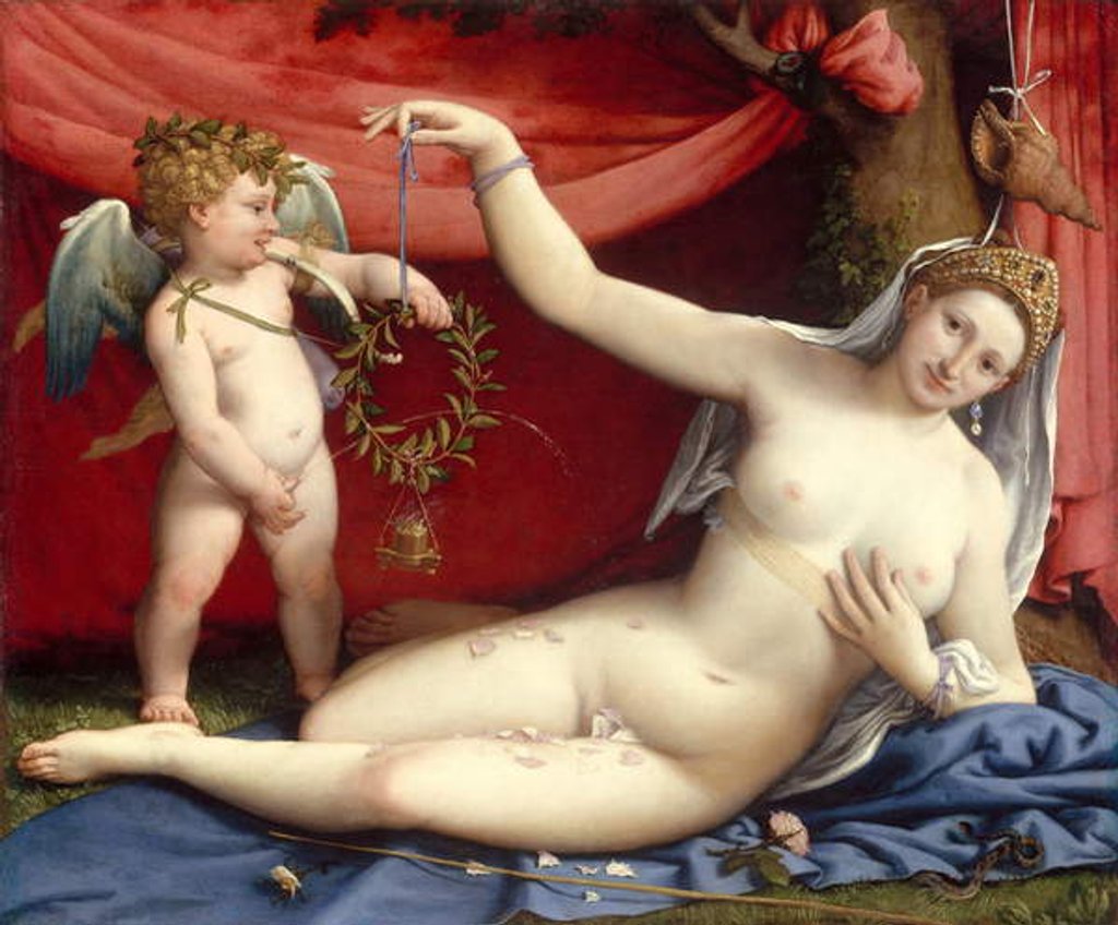 Detail of Venus and Cupid, c.1525 by Lorenzo Lotto
