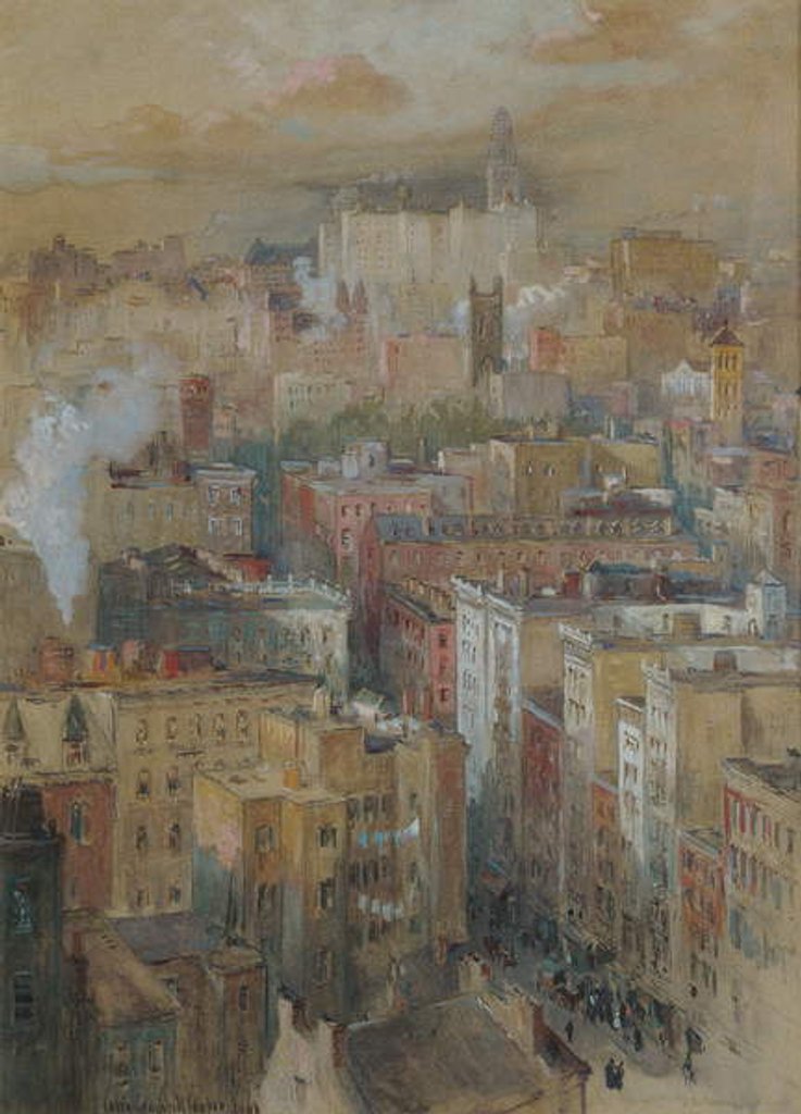 Detail of View of New York City, c.1910 by Colin Campbell Cooper