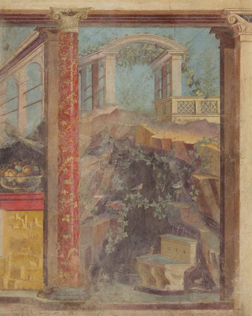 Detail of Wall painting from the cubiculum of a villa at Boscoreale, c.50-40 B.C by Roman Republican Period
