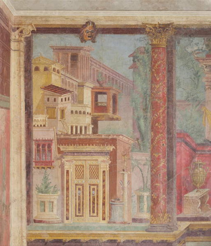 Detail of Wall painting from the cubiculum of a villa at Boscoreale, c.50-40 B.C by Roman Republican Period