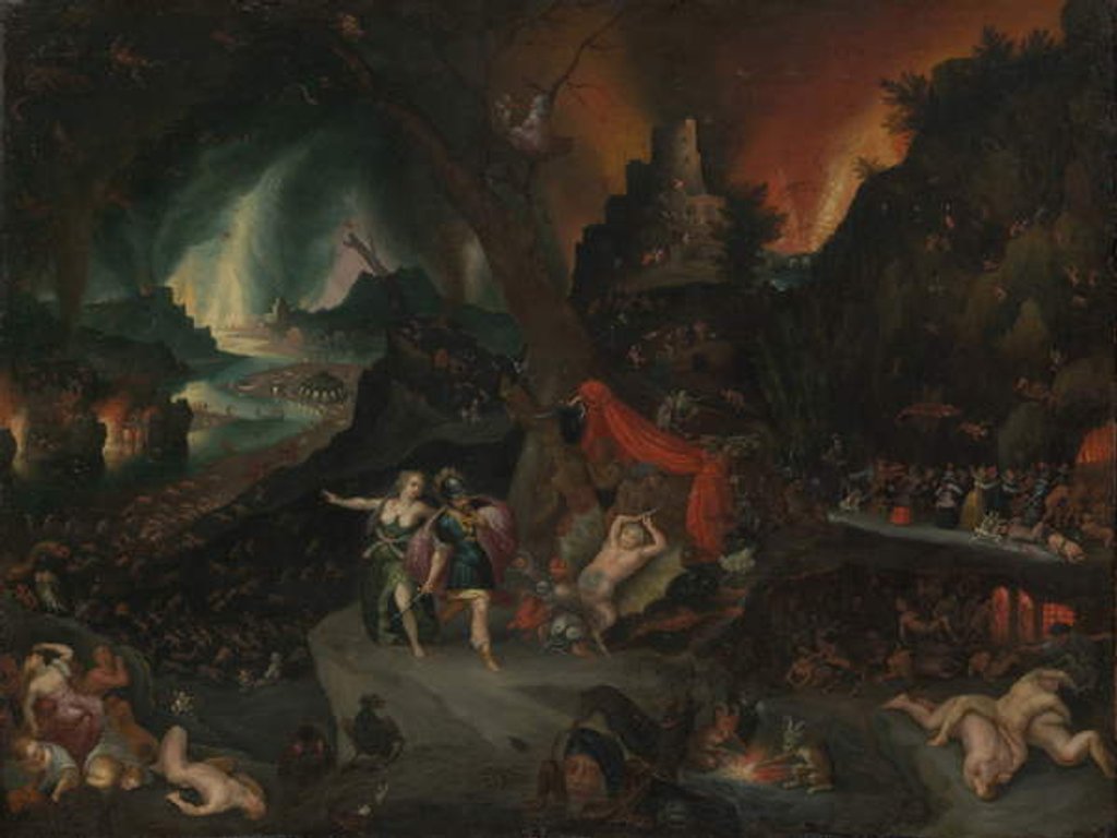 Detail of Aeneas and the Sibyl in the Underworld, 1630s by Jan the Younger Brueghel