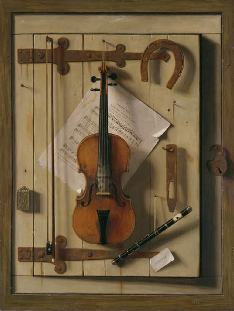 Detail of Still Life, Violin and Music, 1888 by William Michael Harnett