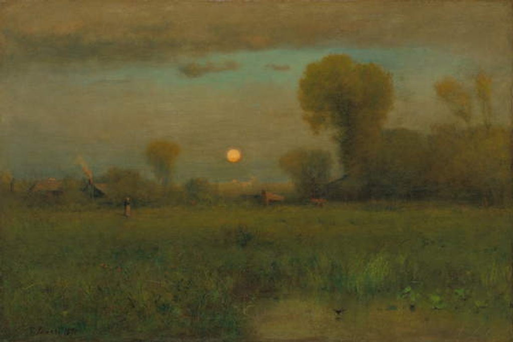 Detail of Harvest Moon, 1891 by George Snr. Inness