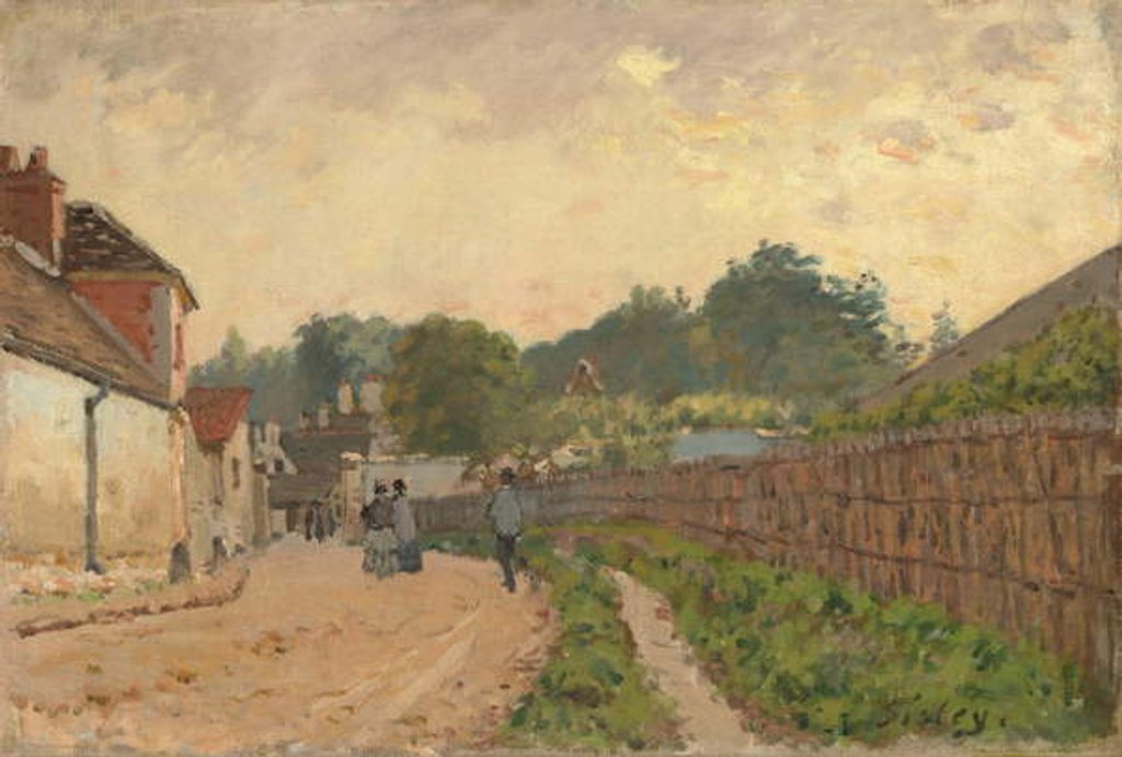 Detail of Marly-le-Roi, c.1875 by Alfred Sisley