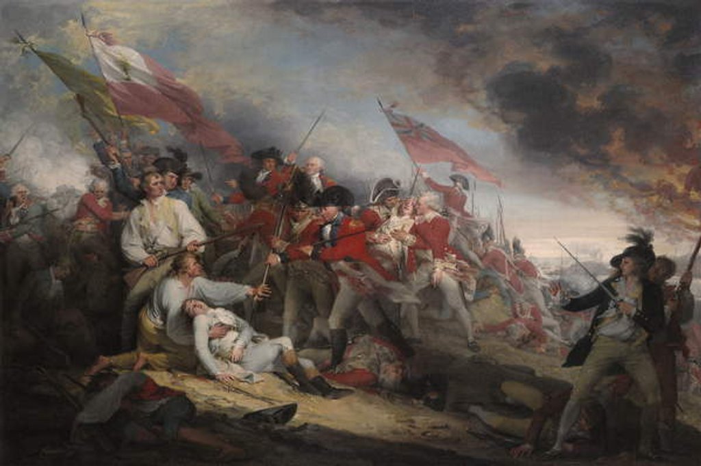 Detail of The Battle of Bunker's Hill on June 17th 1775 by John Trumbull