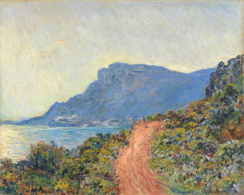 Detail of La Corniche near Monaco, 1884 by Claude Monet
