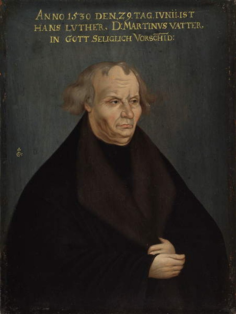 Detail of Portrait of Hans Luther, c.1700 by Lucas the Elder (after) Cranach