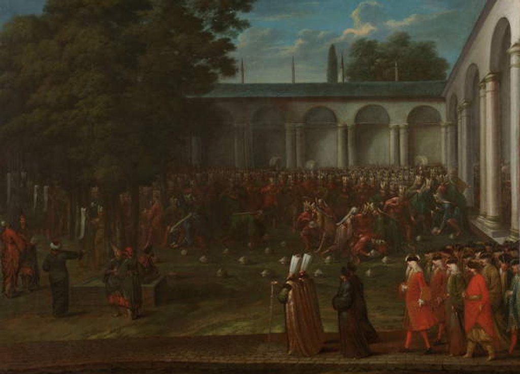 Detail of Cornelis Calkoen on his Way to his Audience with Sultan Ahmed III, c.1727-30 by Jean Baptiste Vanmour
