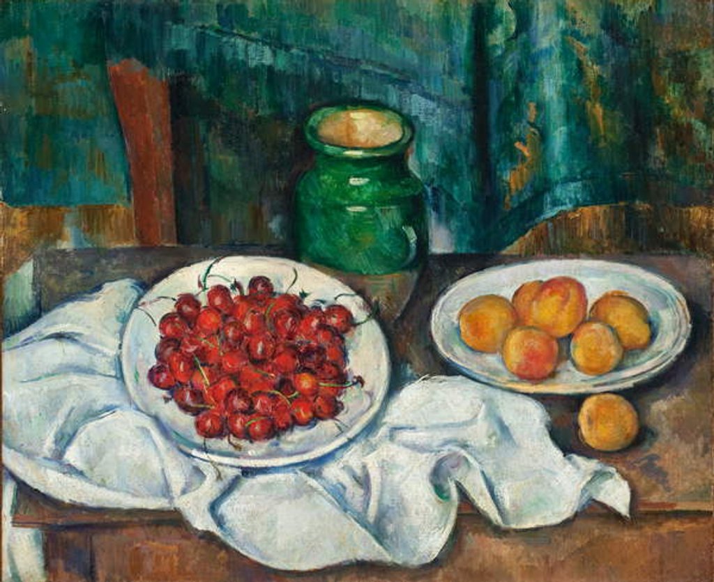Detail of Still Life with Cherries and Peaches, 1885-7 by Paul Cezanne