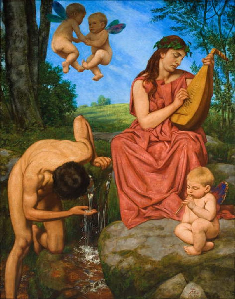 Detail of Die Quelle, 1895 by Hans Thoma