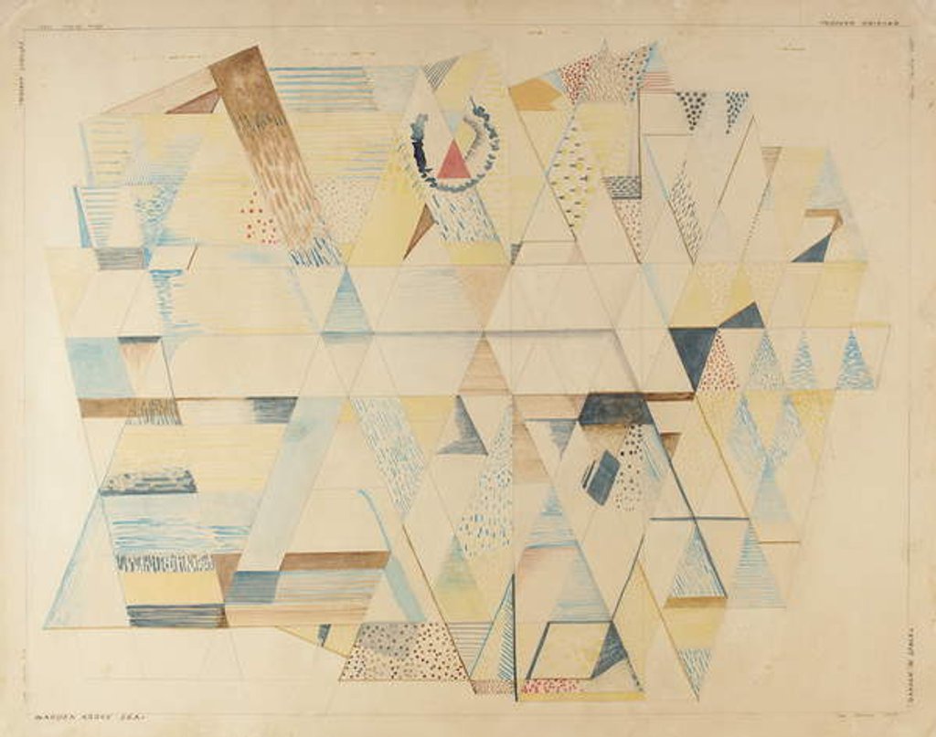 Detail of Futurist Garden, 1937 by Benjamin F. Berlin