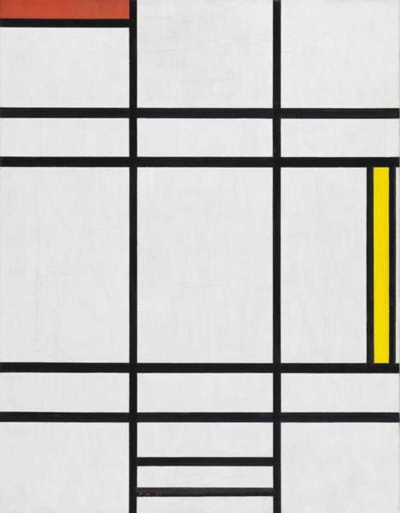 Detail of Composition in White, Red, and Yellow, 1936 by Piet Mondrian