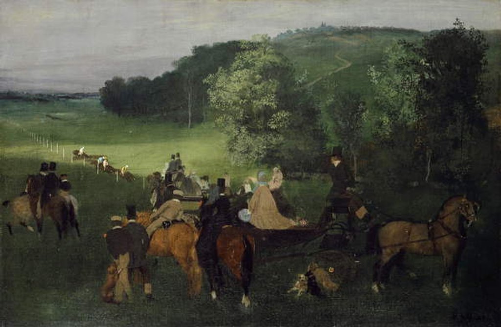 Detail of At the Racecourse, c.1861-62 by Edgar Degas
