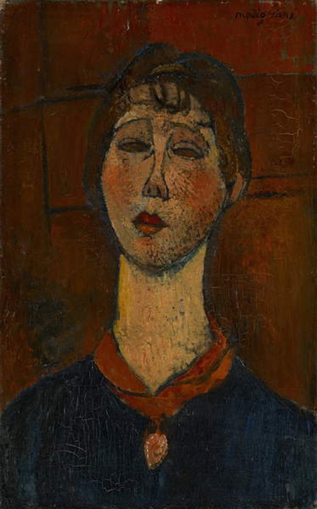 Detail of Portrait of Madame Dorival, c.1916 by Amedeo Modigliani