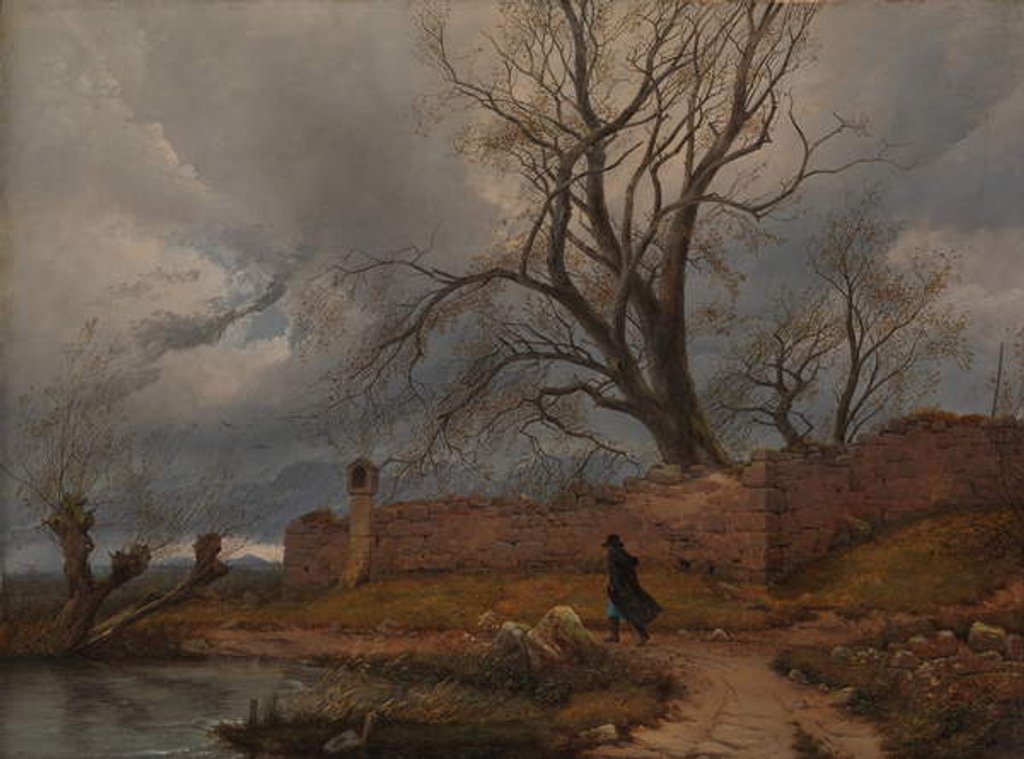 Detail of Wanderer in the Storm, 1835 by Karl Julius Von Leypold