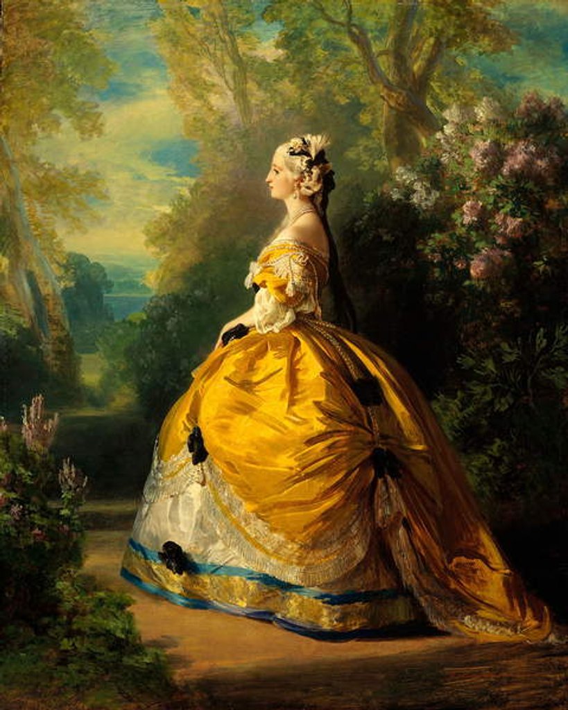 Detail of The Empress Eugenie, 1854 by Franz Xaver Winterhalter