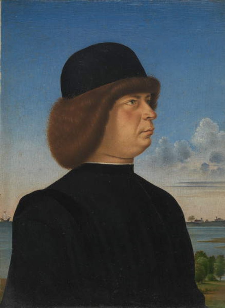 Detail of Portrait of Alvise Contarini, c.1485-95 by Jacometto Veneziano