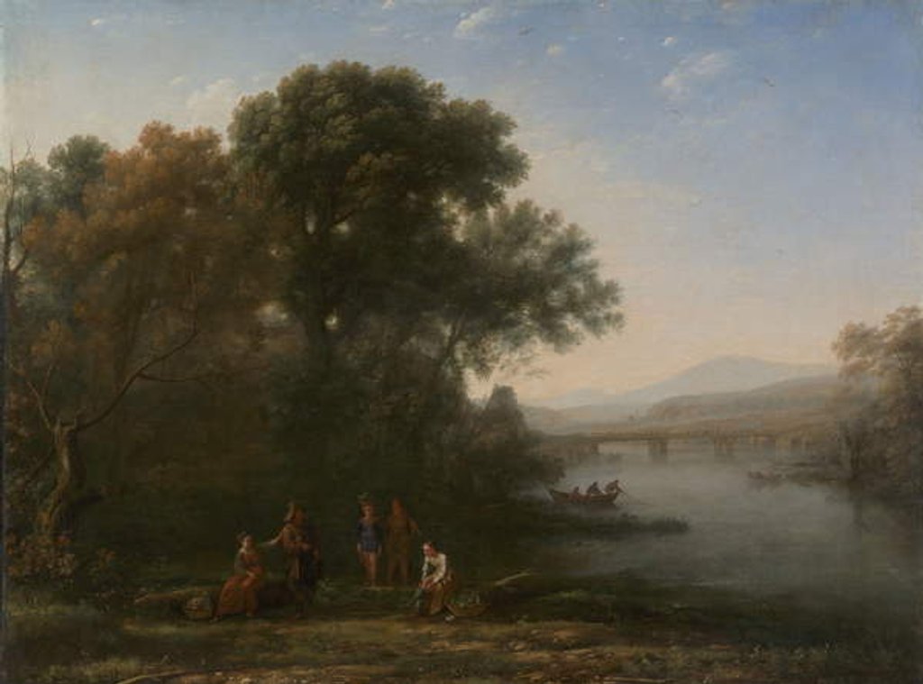 Detail of The Ford, c.1636 by Claude Lorrain