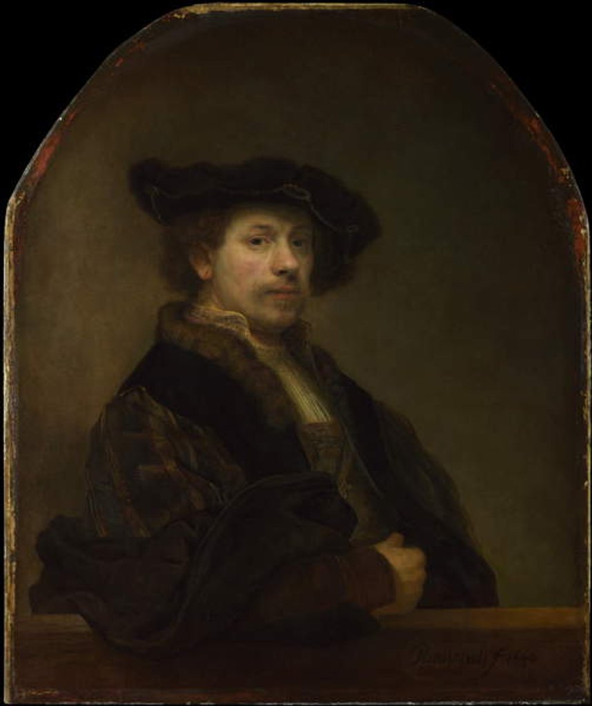 Detail of Self Portrait at the Age of 34, 1640 by Rembrandt Harmensz. van Rijn