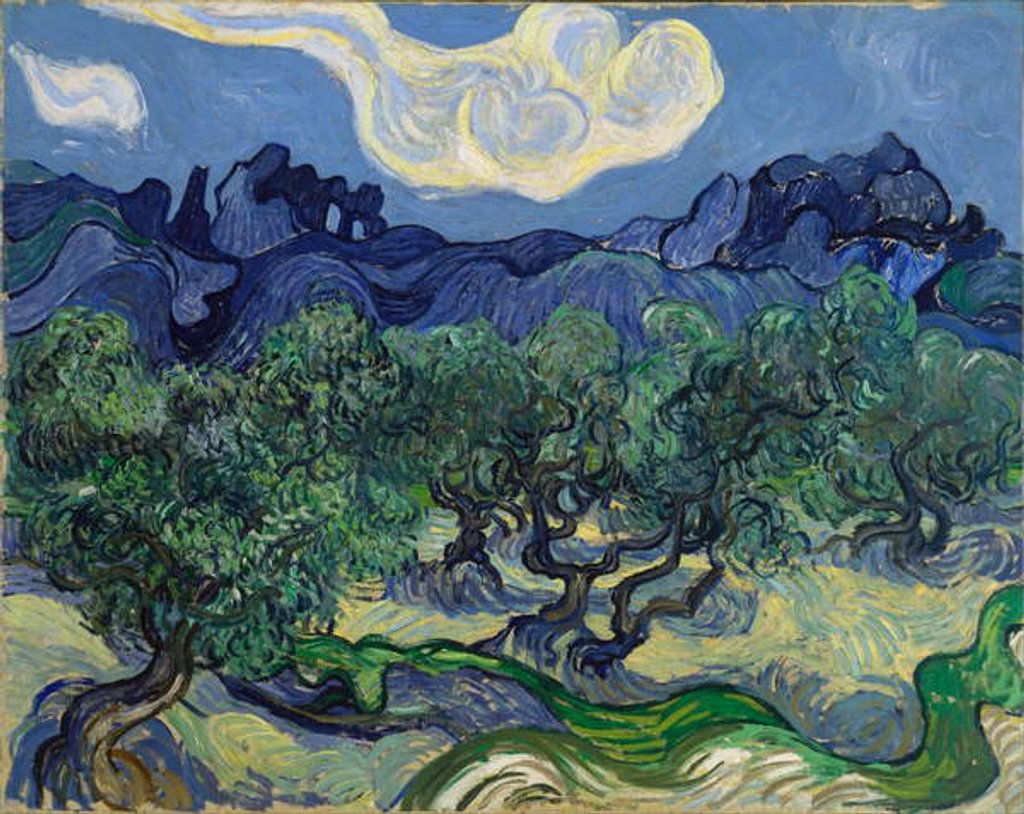 Detail of The Olive Trees, 1889 by Vincent van Gogh