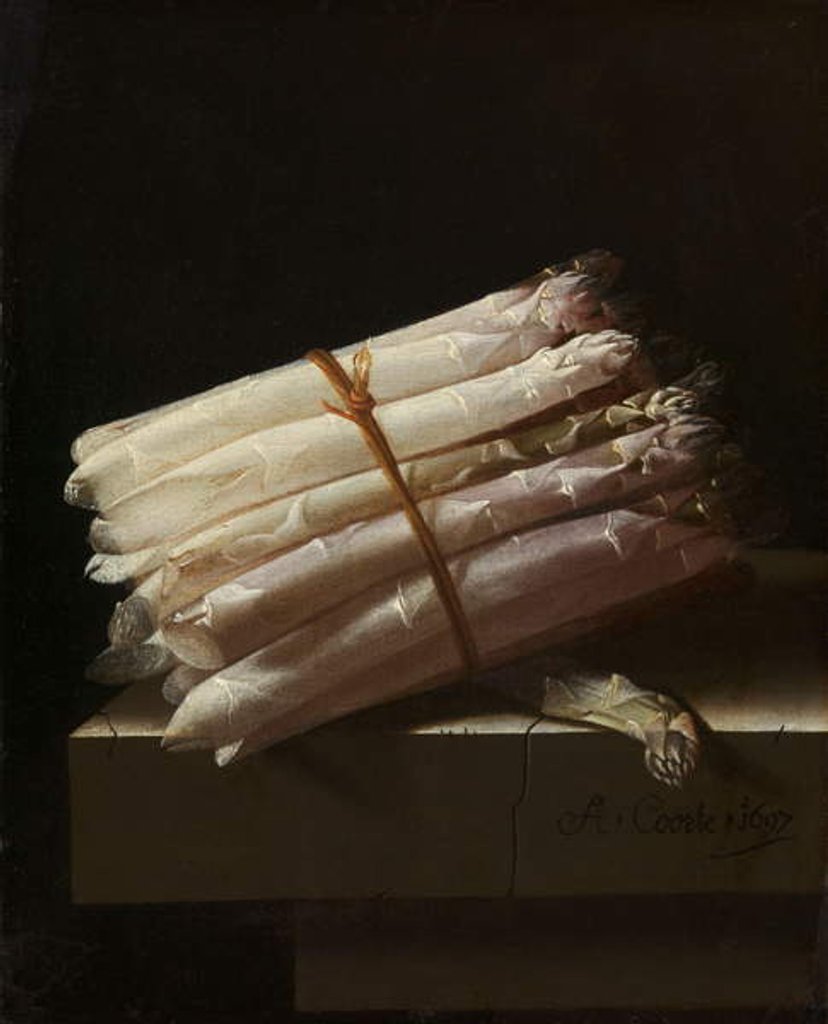 Detail of Still Life with Asparagus, 1697 by Adrian Coorte