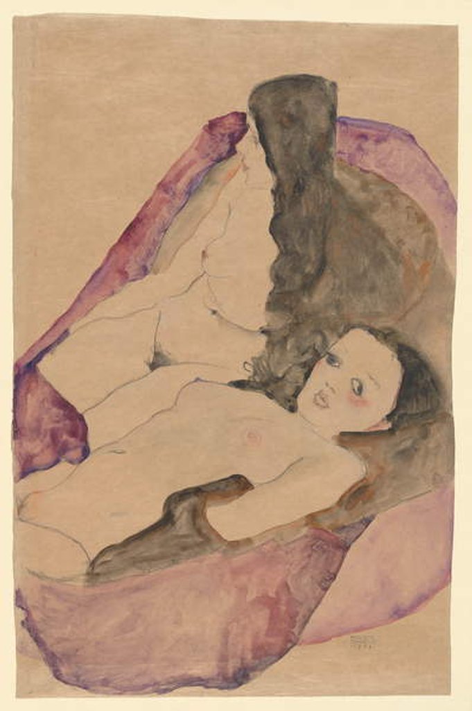 Detail of Two Reclining Nudes, 1911 by Egon Schiele