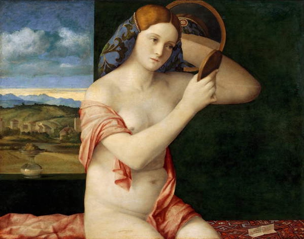 Detail of Naked Young Woman in Front of a Mirror, 1515 by Giovanni Bellini