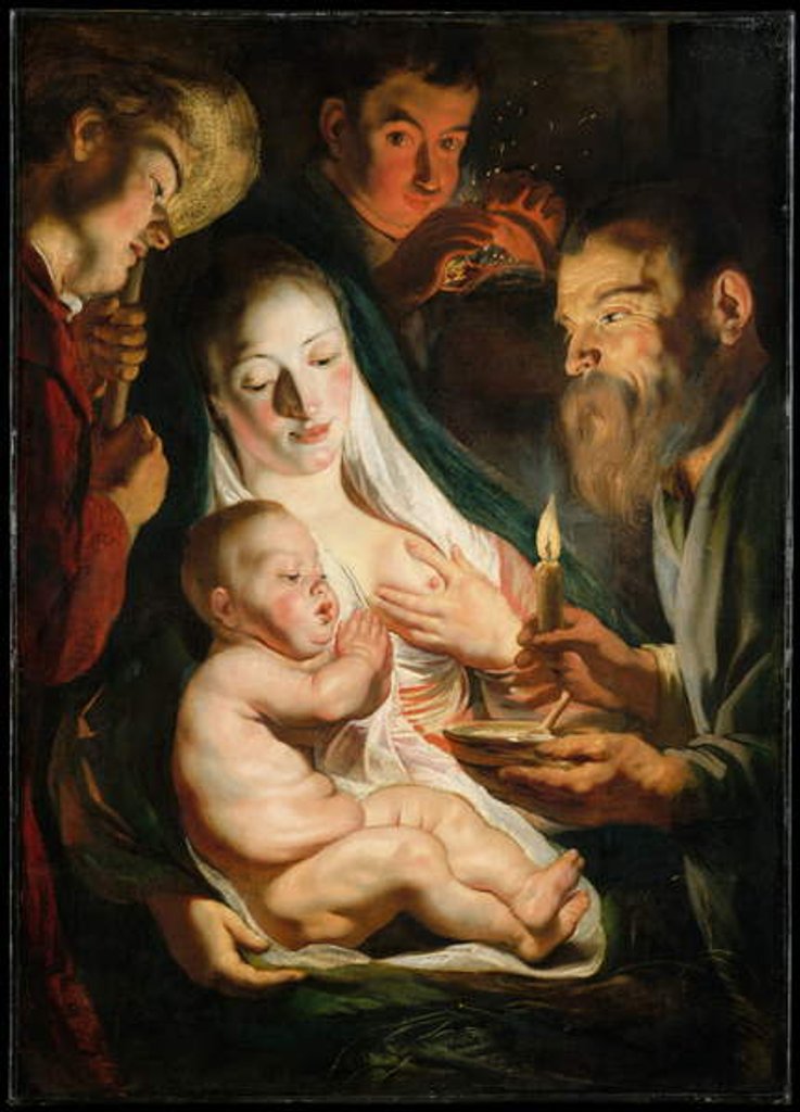 Detail of The Holy Family with Shepherds, 1616 by Jacob Jordaens