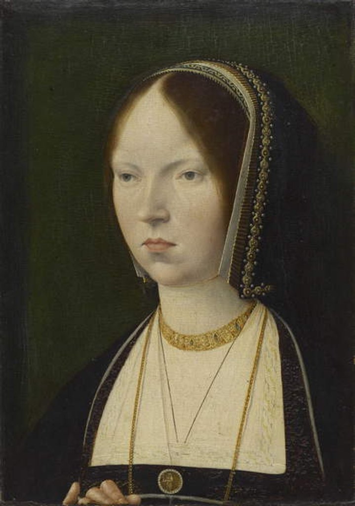 Detail of A Woman, traditionally identified as Isabela la Católica of Castile , c.1492-97 by Michiel Sittow