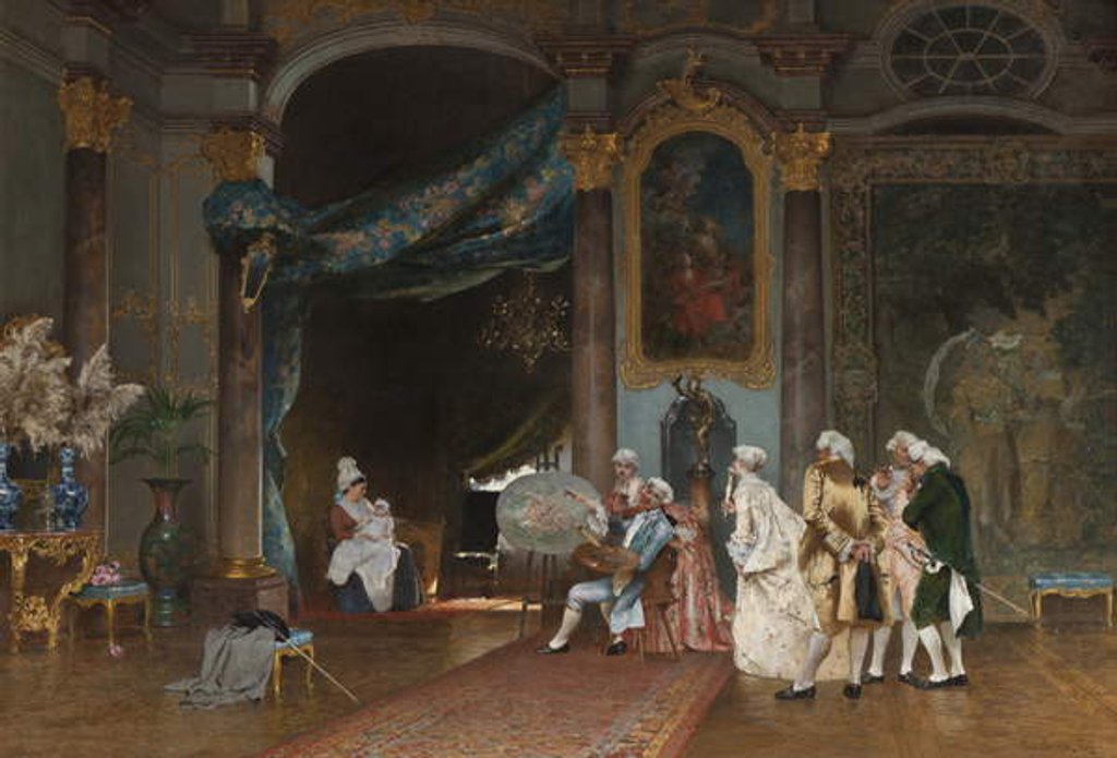 Detail of A Meeting, c.1880 by Hugo Salmson