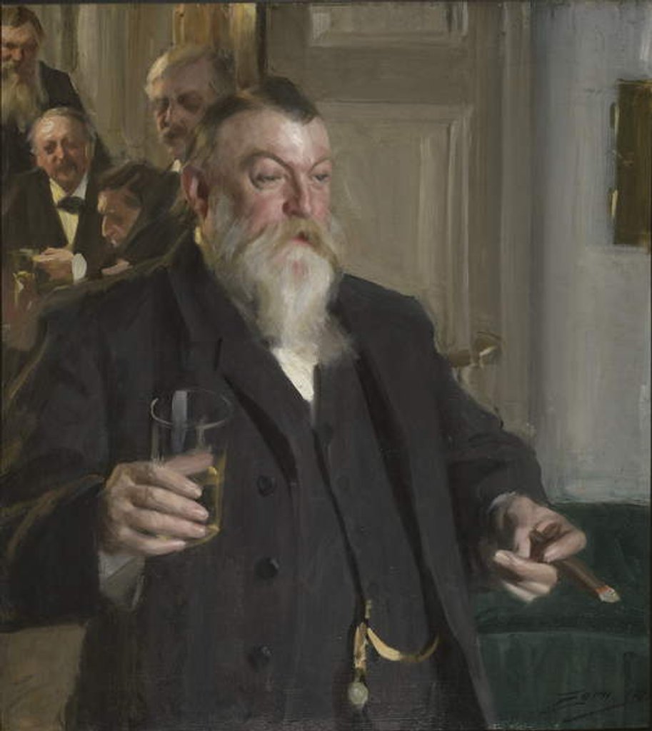 Detail of A Toast in the Idun Society, 1892 by Anders Leonard Zorn
