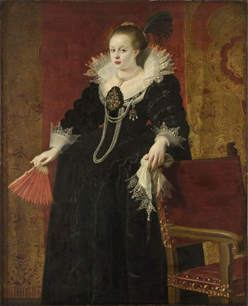 Detail of Anne of Austria, Consort of Emperor Mathias, c.1615 by Gaspar de Crayer