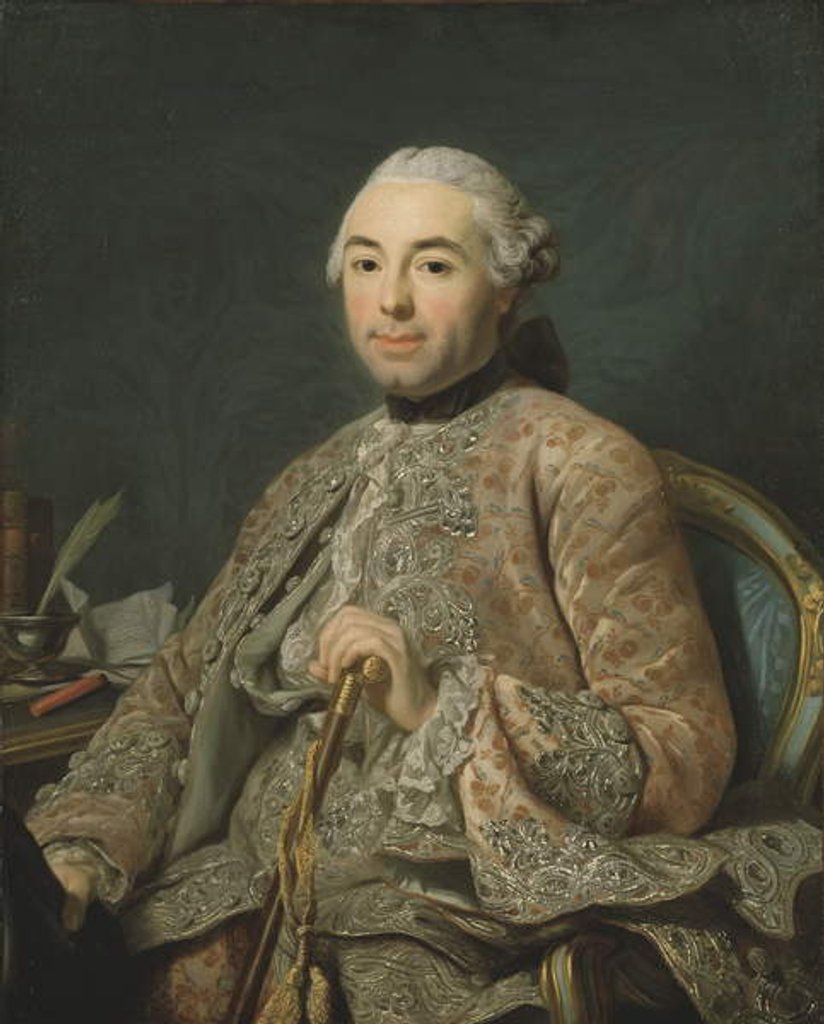 Detail of Baron de Neubourg-Cromière, c.1756 by Alexander Roslin