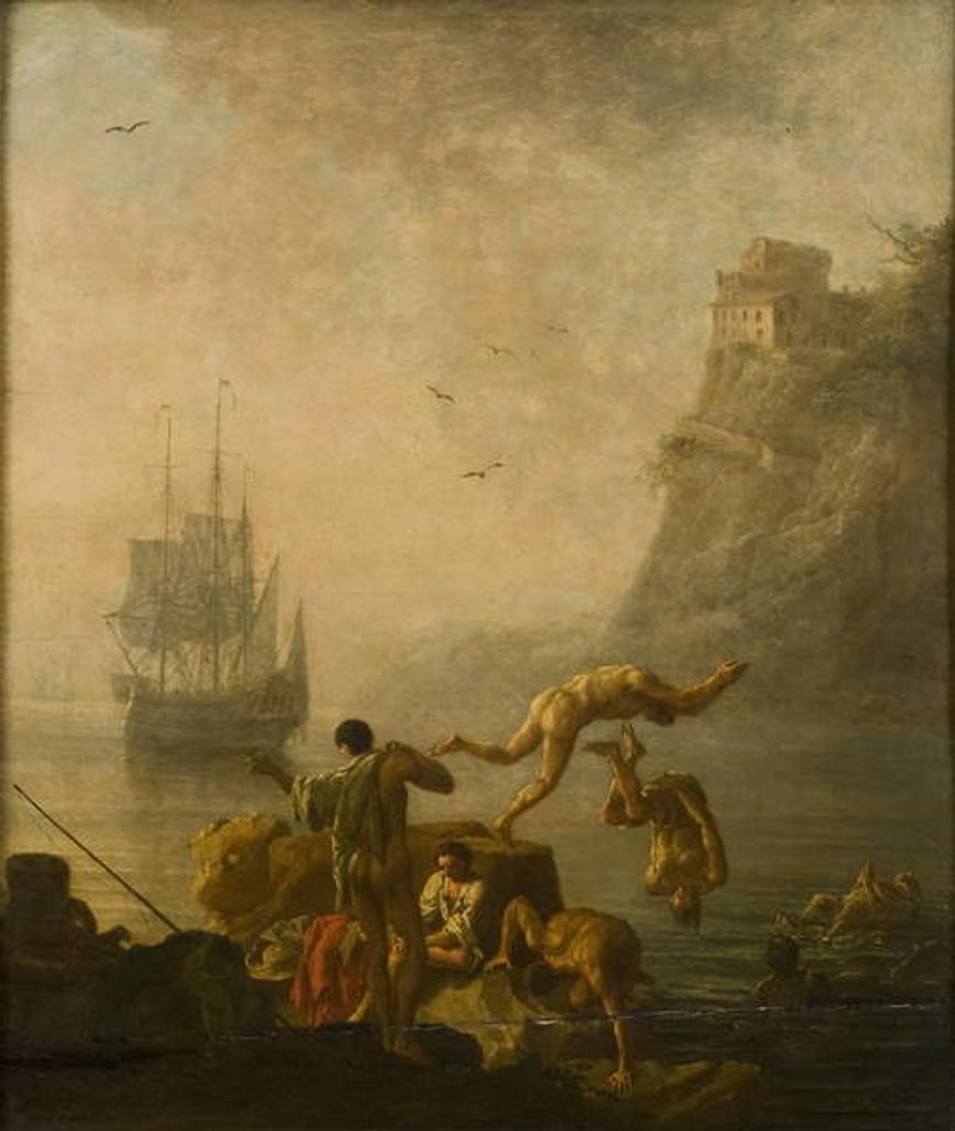 Detail of Bathing Men by Pierre Jacques Volaire