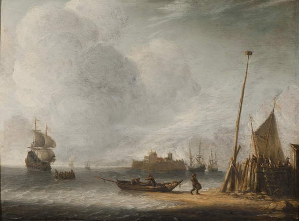 Detail of By the Seaside by Jan Abrahamsz. Beerstraten