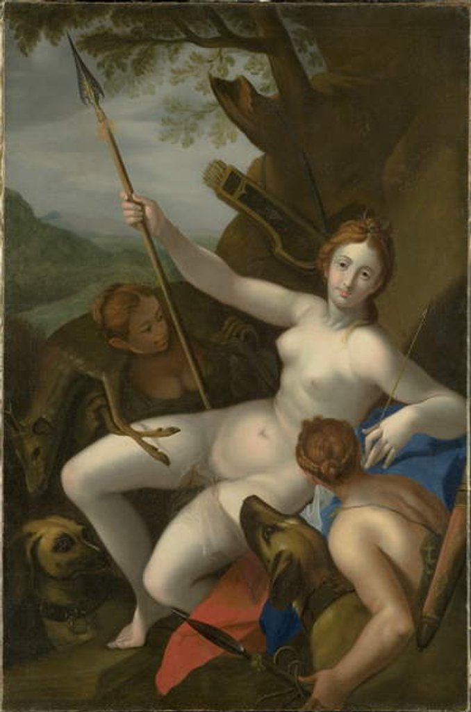 Detail of Diana with Nymphs, Dogs and Game by Johann or Hans von Aachen