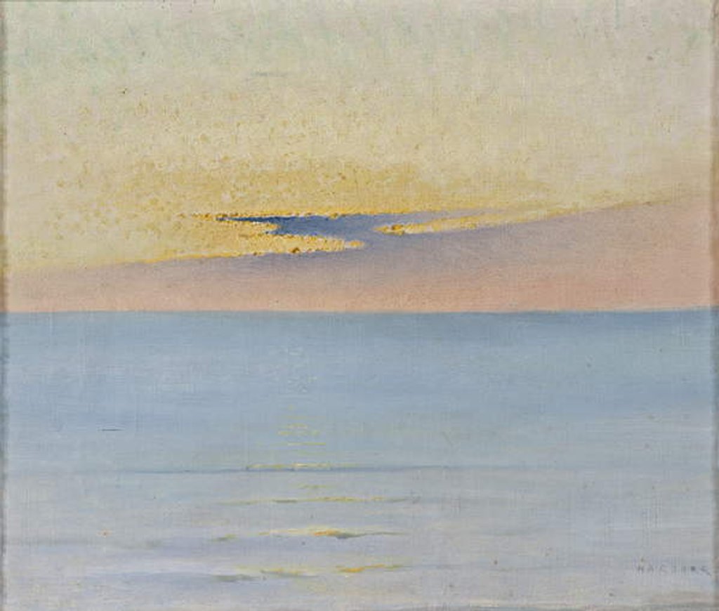 Detail of Sea in Sunset by August Wilhelm Nikolaus Hagborg