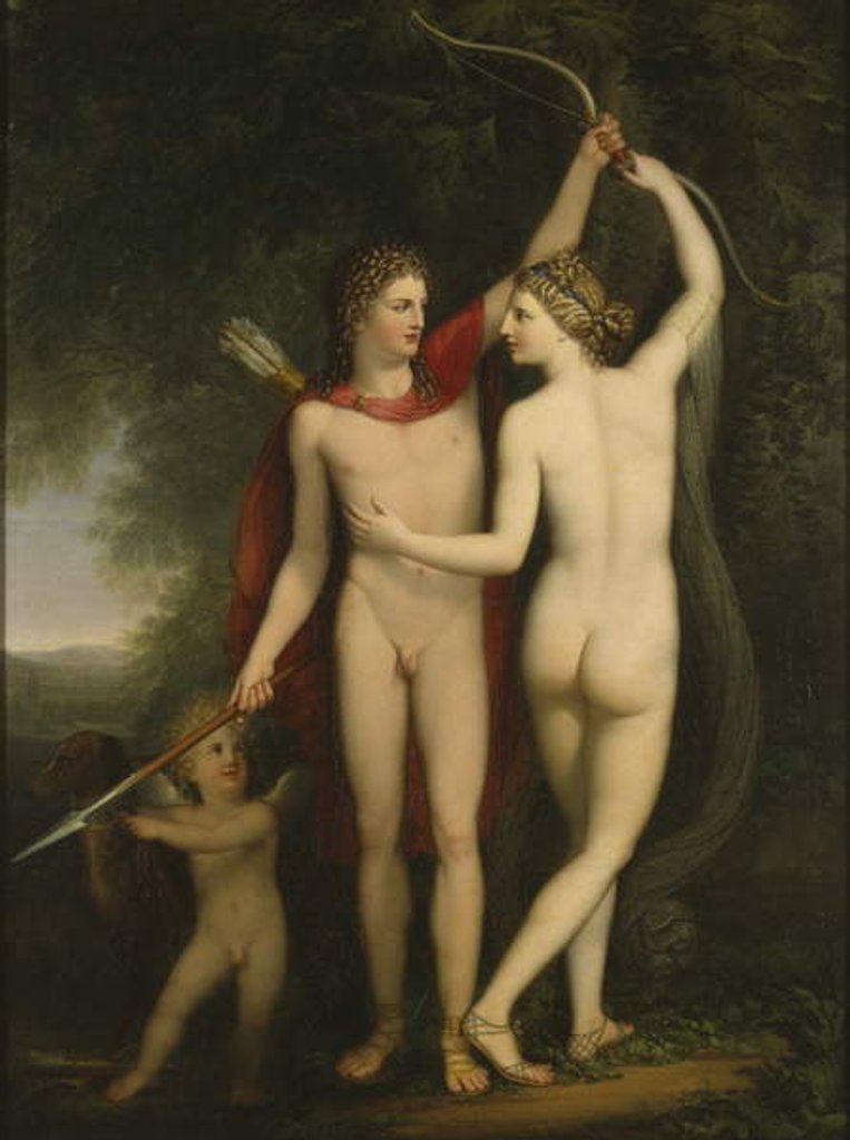 Detail of Venus, Adonis and Cupid by Jonas Akerstrom