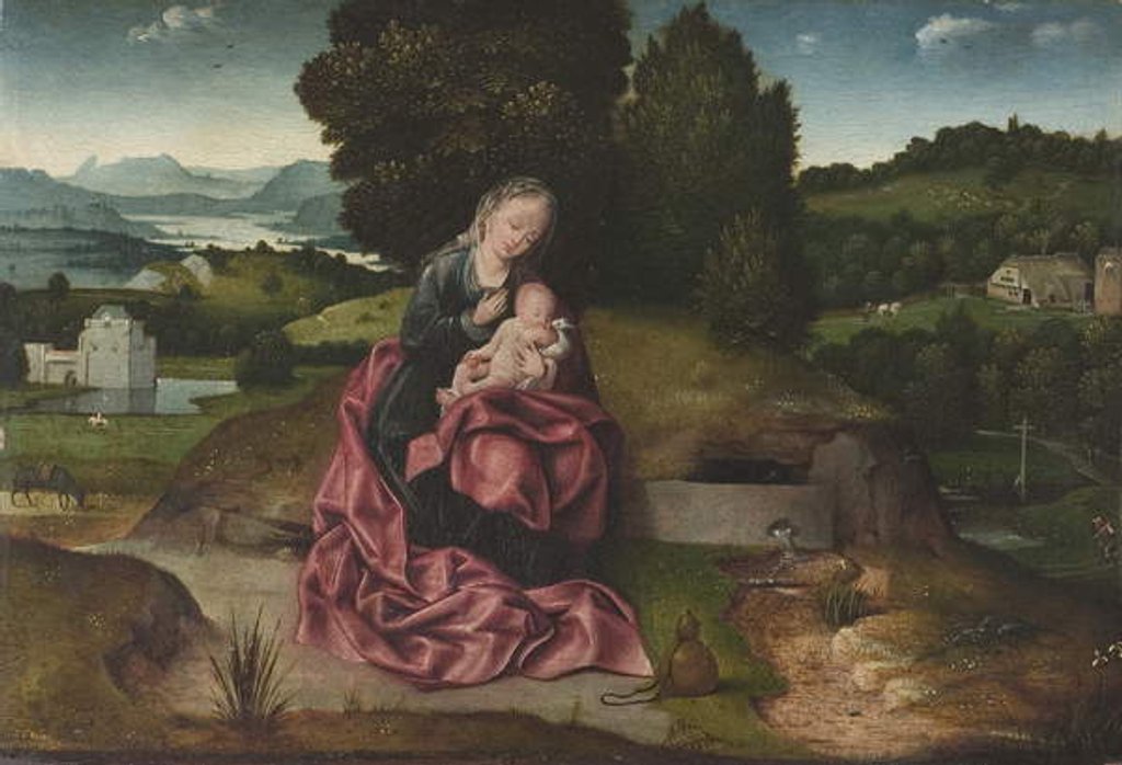 Detail of Virgin and Child Resting during the Flight into Egypt by Joachim Patenier or Patinir