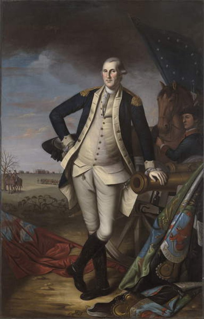 Detail of George Washington at the Battle of Princeton, 1781 by Charles Willson Peale