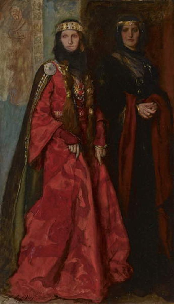 Detail of Goneril and Regan in King Lear Act I Scene I, 1902 by Edwin Austin Abbey