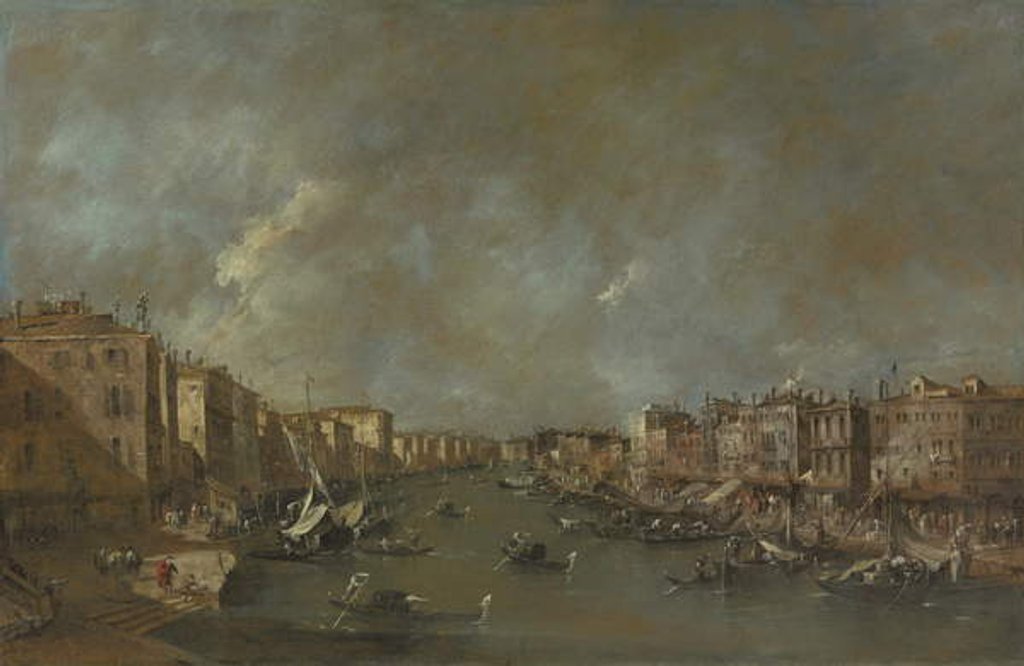 View of the Grand Canal from the Ponte di Rialto, after 1775 by Francesco Guardi
